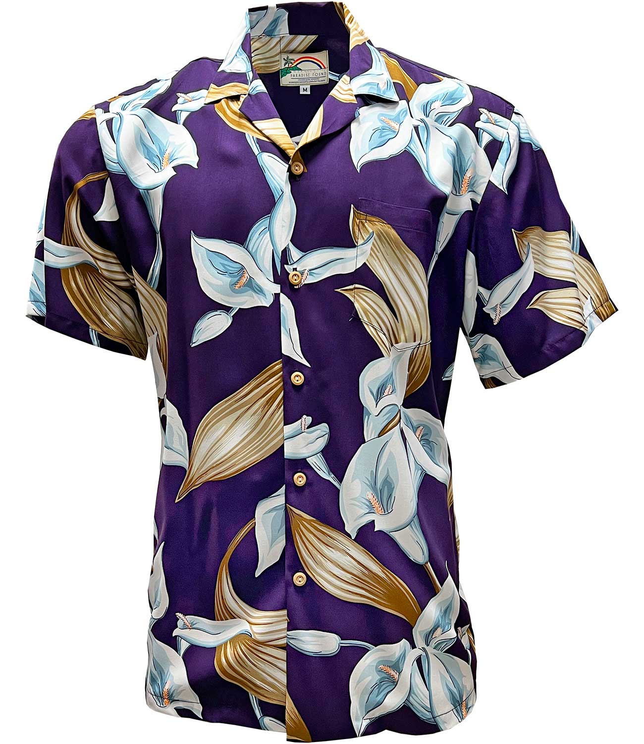 Calla Lily Purple Hawaiian Shirt (Magnum PI) - X-Small