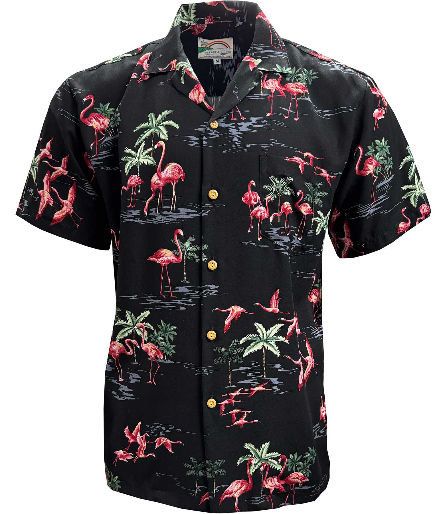 Fine Flamingos Midnight Hawaiian Shirt - X-Small